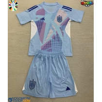 Otroški Nogometni dresi Španija Vratar Domači EP 2024 Kratek Rokav (+ Kratke hlače)